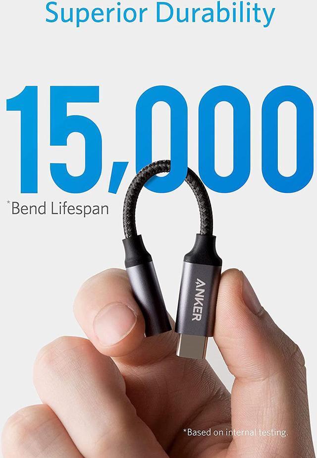Alt view image 5 of 6 - USB C to 3.5mm Audio Adapter Male to Female Nylon Cable for  S20/S20+/S20 Ultra Pixel 4/+ 4XL and More Type C Devices