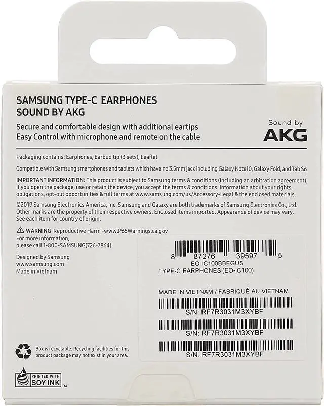 Alt view image 6 of 20 - Samsung Type-C Earphones Tuned by AKG w/ Ear Gels For Galaxy Note 10 - Black