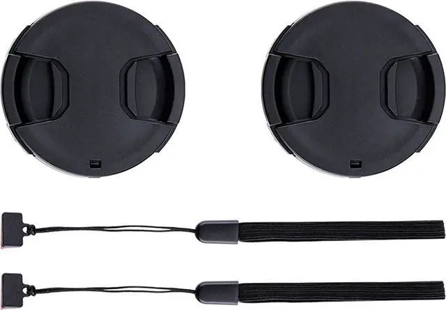 Main image of 2-Pack 49mm Front Lens Cap Cover with Keeper for 49mm DSLR Mirrorless Lens | for Canon EOS R100 R50 R10 with RF-S 18-45mm f/4.5-6.3 Kit Lens, for Canon EF 50mm f/1.8, RF-S 10-18mm f/4.5-6.3 STM & More