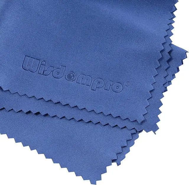 Alt view image 3 of 7 - Wisdompro 8-Pack 6x7 Inches Soft Microfiber Cleaning Cloth, Blue | For Camera Lens, Glasses, Phone, iPhone, iPad, Tablet, Laptop, LCD TV, Computer Screen, Monitor and Other Electronics Device
