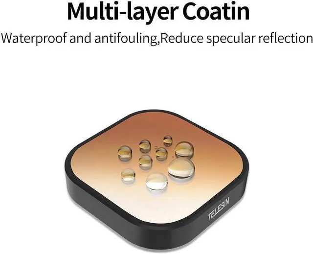 Alt view image 4 of 7 - TELESIN Polarizing Filter for GoPro Hero 12 Hero 11 Hero 10 Hero 9 Black, CPL Circular Polarizer Filter Lens Protector for Go Pro 12 11 10 9 Accessories