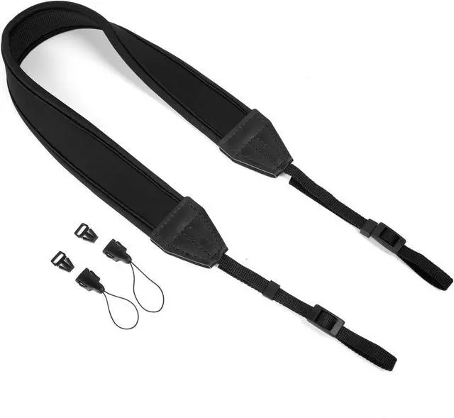 Alt view image 4 of 7 - Camera Strap Padded Shoulder Strap with Quick Release Buckles | Adjustable Comforatable Neoprene Vintage Neck Shoulder Carrying Strap for DSLR SLR Most Digital Cameras