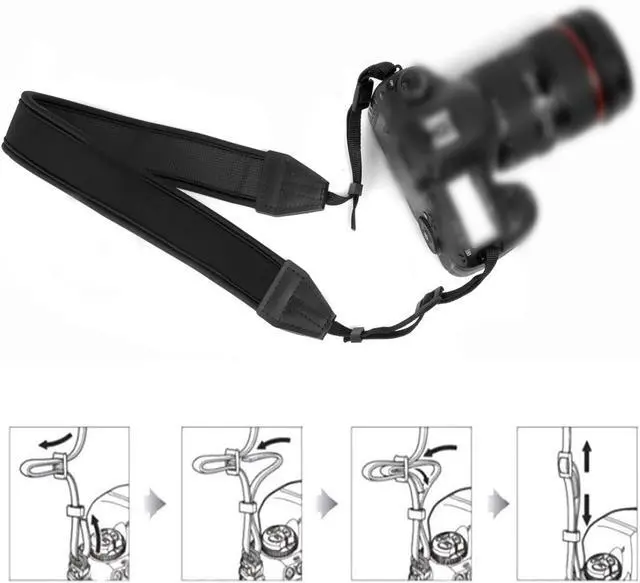 Alt view image 5 of 7 - Camera Strap Padded Shoulder Strap with Quick Release Buckles | Adjustable Comforatable Neoprene Vintage Neck Shoulder Carrying Strap for DSLR SLR Most Digital Cameras