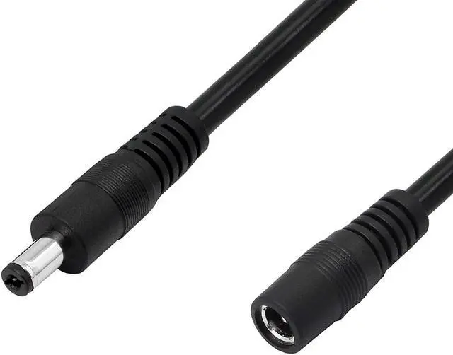 Alt view image 2 of 7 - DC Power Extension CableDC 5.5mm x 2.1mm Male to Female Power Adapter Cable3FT 18AWG Heavy Duty Cord for 12V CCTV Wireless IP Camera,LED,Car,More.-2PCS