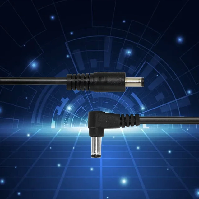 Alt view image 2 of 7 - Right Angle DC to DC Male Power Cable,22AWG DC 5.5MM x 2.1MM Male to 90 Degree DC Male Plug Patch Wire Adapter Extension Cord for Strip Lihgt,CCTV,Car,Monitors,etc(2 Pcs)
