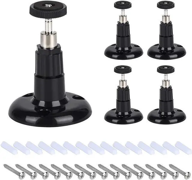 Main image of 5 PCS Wall Mount, 360 Degree Rotatable Camera Wall Mount for Indoor/Outdoor Security Arlo Go, Arlo HD, Arlo Pro, Arlo Pro2, Adjustable Mount Bracket, Black