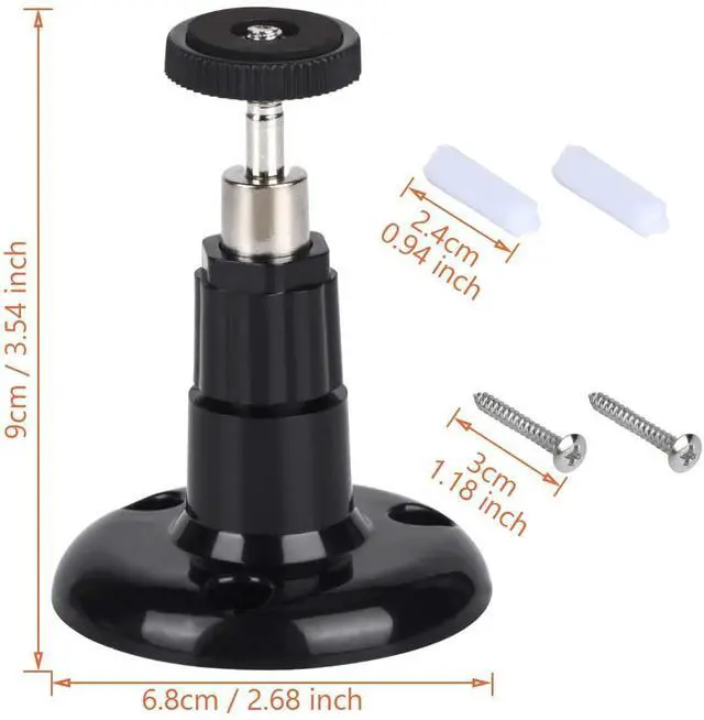 Alt view image 5 of 7 - 5 PCS Wall Mount, 360 Degree Rotatable Camera Wall Mount for Indoor/Outdoor Security Arlo Go, Arlo HD, Arlo Pro, Arlo Pro2, Adjustable Mount Bracket, Black