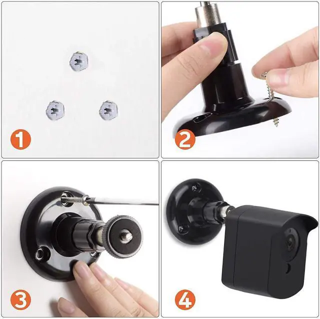 Alt view image 4 of 7 - 5 PCS Wall Mount, 360 Degree Rotatable Camera Wall Mount for Indoor/Outdoor Security Arlo Go, Arlo HD, Arlo Pro, Arlo Pro2, Adjustable Mount Bracket, Black