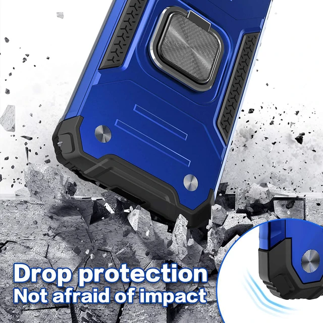 Alt view image 5 of 7 - for Galaxy A50 Case with Screen Protector Shockproof Drop Test Slim Fit Cover with Car Mount Kickstand Lightweight Protective Cover for Galaxy A50/A30S/A50S Blue