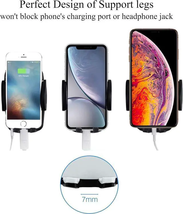 Alt view image 6 of 7 - Car Phone Mount Air Vent Cellphone Holder Cradle 2Pack Universal for iPhone 15/14/13/12/11/11 Pro/11 Pro Max/X Xs XR Xs Max and More Smartphones Black