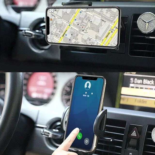 Alt view image 7 of 7 - Car Phone Mount Air Vent Cellphone Holder Cradle 2Pack Universal for iPhone 15/14/13/12/11/11 Pro/11 Pro Max/X Xs XR Xs Max and More Smartphones Black