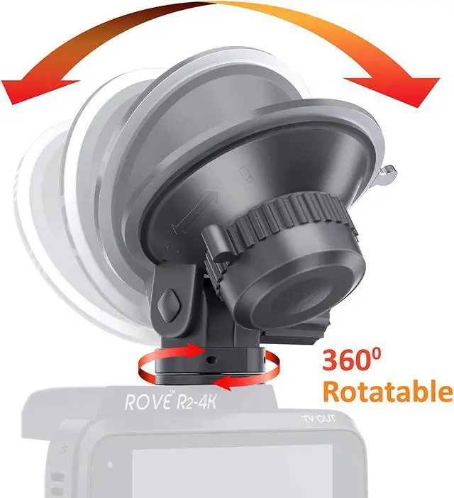 Alt view image 2 of 6 - Suction Cup Mount for R2-4K and R2-4K PRO Dash Cam Model