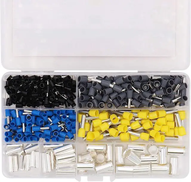 Alt view image 4 of 7 - 390pcs AWG (2 4 6 8 10 12 14 16) Wire Ferrules Kits Crimp Terminal Connector Kits