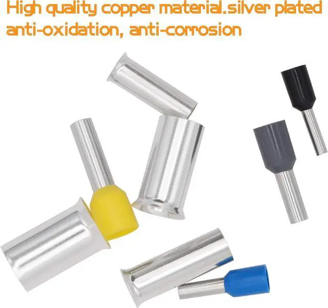 Alt view image 6 of 7 - 390pcs AWG (2 4 6 8 10 12 14 16) Wire Ferrules Kits Crimp Terminal Connector Kits