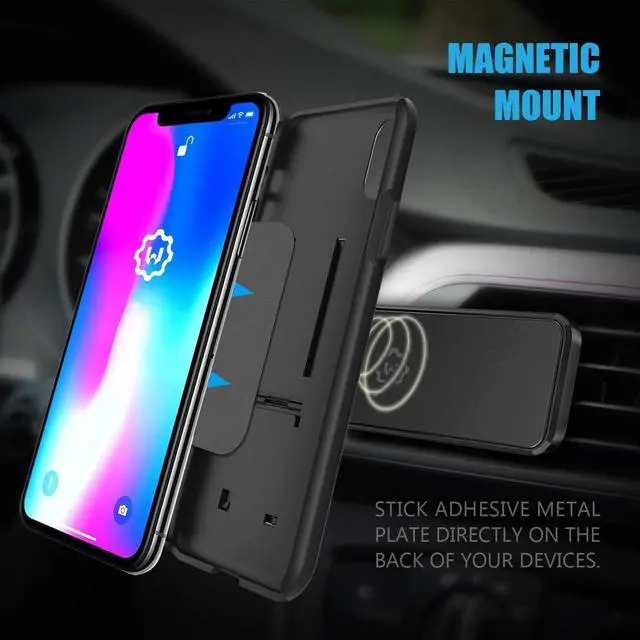 Alt view image 6 of 7 - WixGear Magnetic Mount, Universal Air Vent Magnetic Phone Holder for Car, for Cell Phones and Mini Tablets,with Double Prongs and Extra Strong with 8 Magnets for Big Phones!