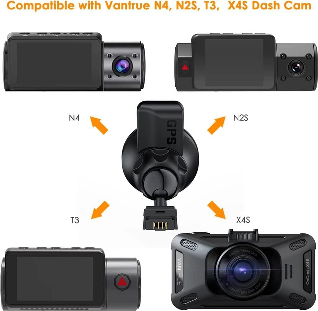 Alt view image 2 of 7 - Vantrue N4, N2S, X4S, X4S Duo, N1 Pro(2023), T3 Dash Cam Type C USB Port Car Suction Cup Mount with GPS Receiver Module for Windows
