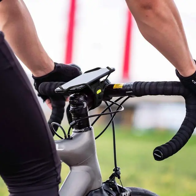 Alt view image 7 of 7 - Bone Bike Tie Pro 4 Bike Phone Mount Bicycle Phone Holder for Stem Mounting 4.7"-7.2" Cell Phones, Ultra Light Phone Mount for Bike Motorcycle, Designed for Road Bicycle Accessories - Black