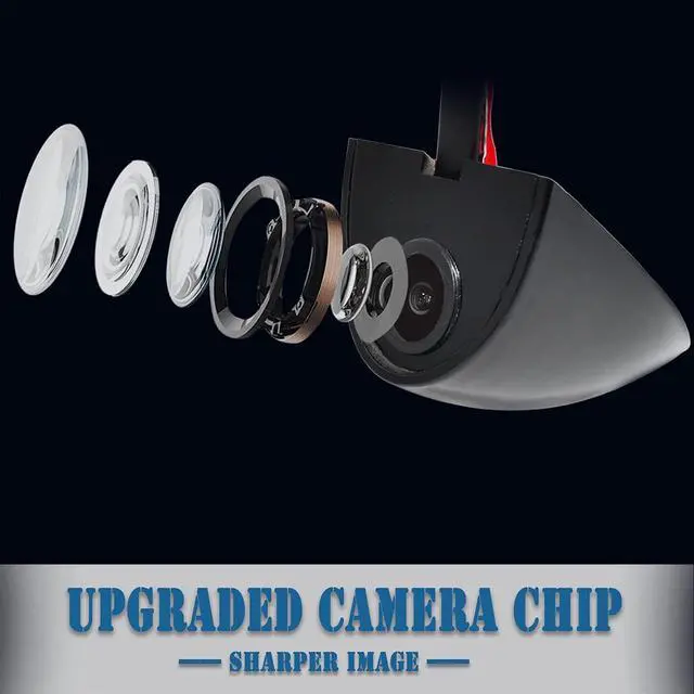 Alt view image 4 of 6 - Side View Camera, EWAY Car Door Tape Mounting Blind Spot Side View Camera for Trailers Pickup SUVs RVs, DC 12V (Pack of 2), Tape Mounting, Mirror/Non-Mirror for Upside Down Flip Image - Black