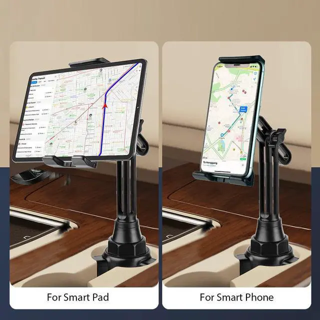 Alt view image 5 of 6 - leQuiven Car Cup Phone Holder/Tablet Cup Holder Mount for Galaxy S25 Ultra/S25+/S25/S24 Ultra/S24/S24+/S23 Ultra/S23/S22/Z Fold 5/S22/S21/iPad Mini 6, for iPhone Series and Other Devices Under 13"