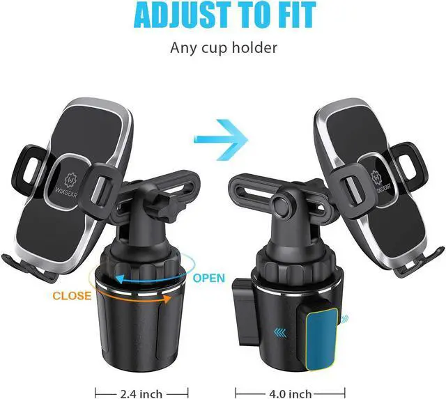 Alt view image 7 of 7 - Cup Holder Phone Mount Adjustable Long Neck Cellphone Holder for Car Upgraded Version Cup Phone Holder for Car with Expandable Side Arms Compatible with iPhone  Google & All Phones