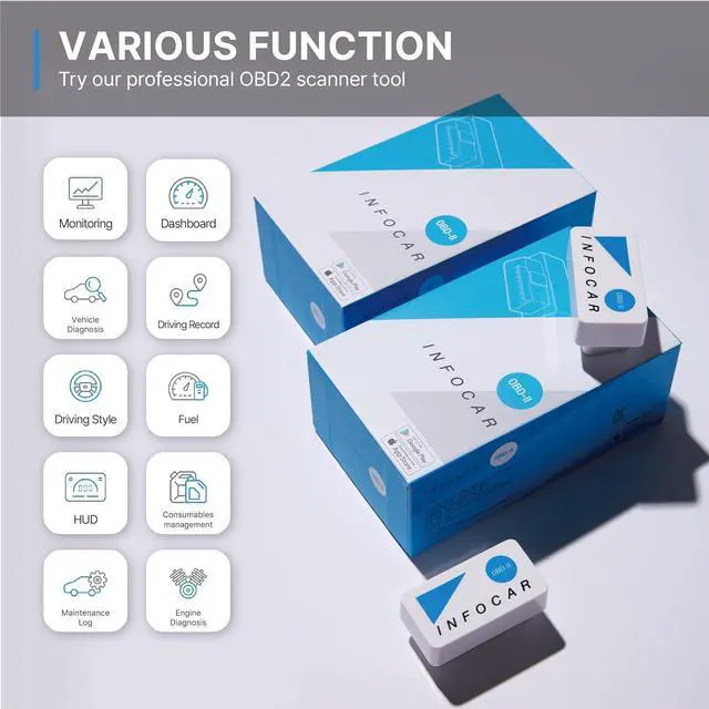 Alt view image 5 of 6 - Smart Scanner, Smart Vehicle Health Monitor, Wireless Bluetooth OBD2 Car Code Reader with App, Car Scan Tool for iPhone and Android