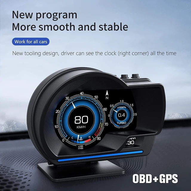 Alt view image 7 of 7 - OBD2 Gauge Display Speedometer for Car All in One with Dual System