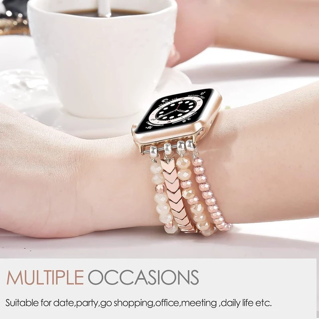 Alt view image 4 of 7 - Beaded Bracelet Watch Band for Women 38mm 40mm 41mm 42mm