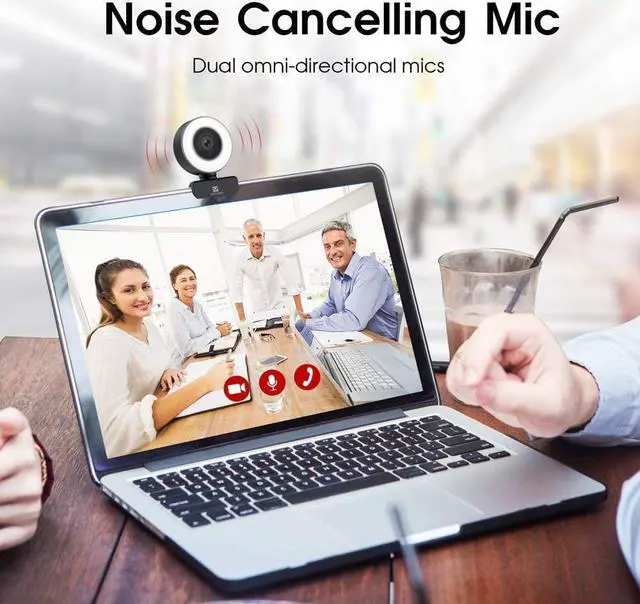 Alt view image 7 of 7 - PC Webcam for Streaming HD 1080P, 960A USB Pro Computer Web Camera Video Cam for Mac Windows Laptop Conferencing Gaming Webcam with Ring Light & Microphone