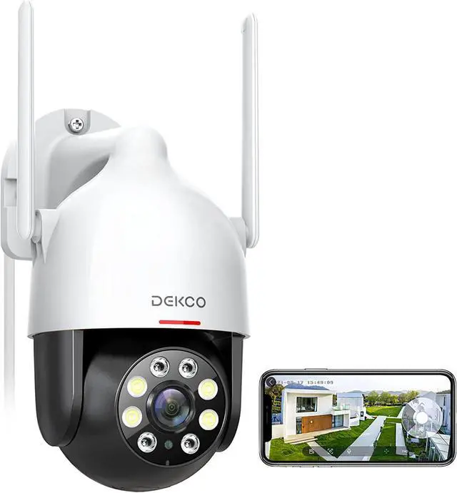 Main image of 2K WiFi Surveillance Security Camera Outdoor/Home/Dome, Pan-Tilt 360° View, 3MP, Motion Detection and Siren, 2-Way Audio,Full Color Night Vision, Waterproof