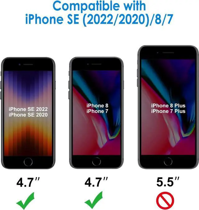 Alt view image 2 of 7 - Privacy Screen Protector for iPhone SE 3/2 (2022/2020 Edition) iPhone 8 and iPhone 7 Anti-Spy Tempered Glass Film 2-Pack