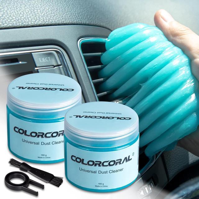 COLORCORAL 2Pack Cleaning Gel Universal Dust Cleaner for Car Vent Keyboard Cleaning  Slime Dashboard Dust Cleaning Putty Auto Dust Cleaning Kit for Computer  Cleaning and Car Detailing 