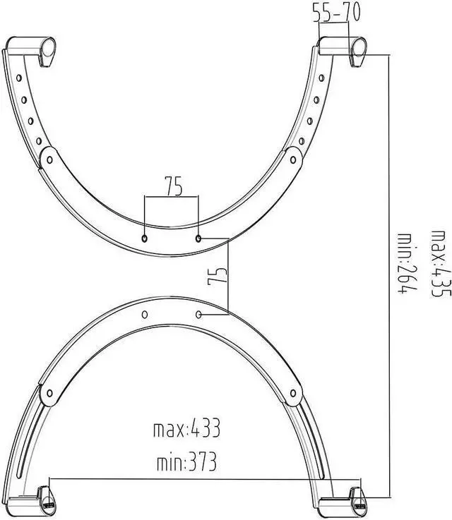 Alt view image 6 of 7 - PrimeCables Adapter VESA Mount Kit for 19" to 27" LED LCD Monitor Screen - Not Fit for Curved Screen and Vertical Installation (VESA Adapter)