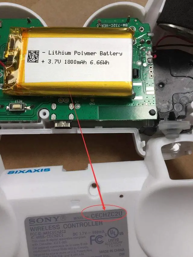 Alt view image 3 of 6 - 3.7v 1800mAh Battery Lip1859 for Sony PS3 Controller Battery Replacement, fits CECHZC2E CECHZC2U Controller and Playstation Gold Wireless Headset Battery Replacement