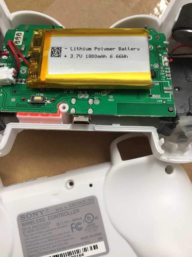 Alt view image 4 of 6 - 3.7v 1800mAh Battery Lip1859 for Sony PS3 Controller Battery Replacement, fits CECHZC2E CECHZC2U Controller and Playstation Gold Wireless Headset Battery Replacement