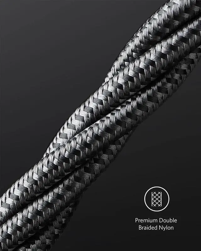 Alt view image 6 of 7 - USB C to USB C Cable (6FT 2Pack) Type C 100W Charger Cord Fast Charging for iPhone 16 Series MacBook Pro 2020 Pixel And More(USB 2.0 Black)