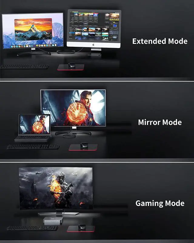 Alt view image 6 of 7 - USB C to Displayport 1.4 Cable [8K 60Hz 4K/2K 240Hz] Thunderbolt 4/3 to DisplayPort 6.6FT Braided Type C to DP 32Gbps HDCP G-Sync Compatible for iPhone 16/15 MacBook Pro/Air Odyssey G8/G9