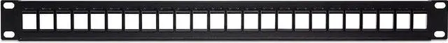 Alt view image 7 of 7 - TRENDnet 24-Port Blank Keystone 1U Patch Panel, 1U 19" Metal Rackmount Housing, Recommended With TC-K25C6 & TC-K50C6 Cat6 Keystone Jacks (Sold Separately), Black, TC-KP24