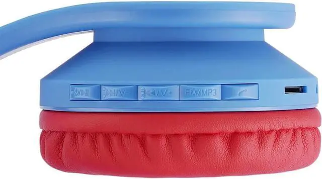 Alt view image 7 of 7 - PowerLocus Bluetooth Headphones for Kids, Wireless Foldable Headphones Over Ear, Headphone with Microphone, 85DB Volume Limit, Wireless and Wired Headset with Micro SD, FM for Cellphones, Tablets, PC