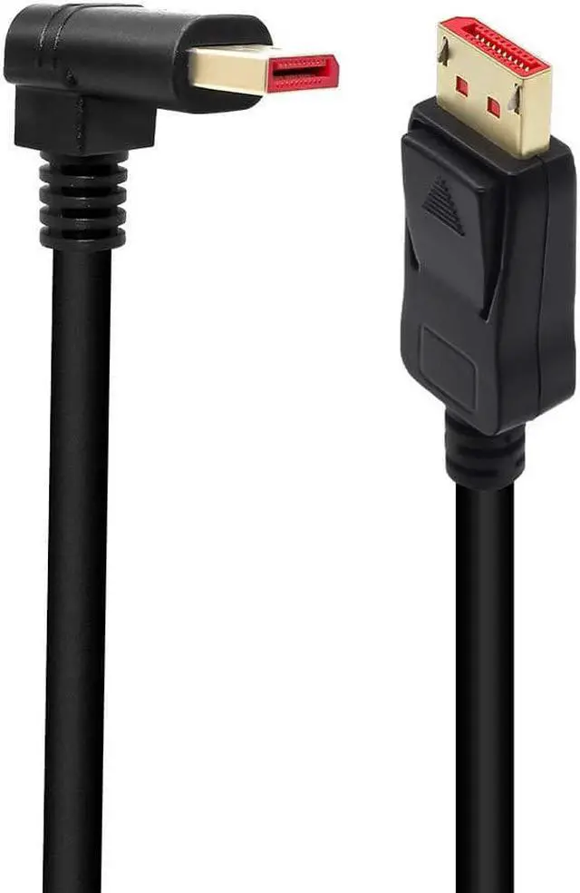 Alt view image 7 of 7 - Right Angle Displayport 1.4 Cable, Male to Male Corner DP 1.4 Cable Support 8K/60Hz, 4K@144Hz for DP Interface. 6FT/1.8M