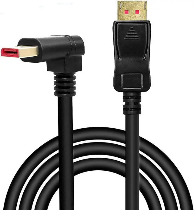 Main image of Right Angle Displayport 1.4 Cable, Male to Male Corner DP 1.4 Cable Support 8K/60Hz, 4K@144Hz for DP Interface. 6FT/1.8M