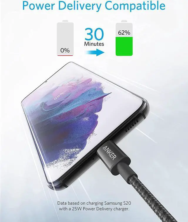 Alt view image 2 of 6 - USB C to USB C Cable Type-C 60W Fast Charging Cable (1FT 1Pack) for iPhone 16 Series iPad mini 6 and More (Black)
