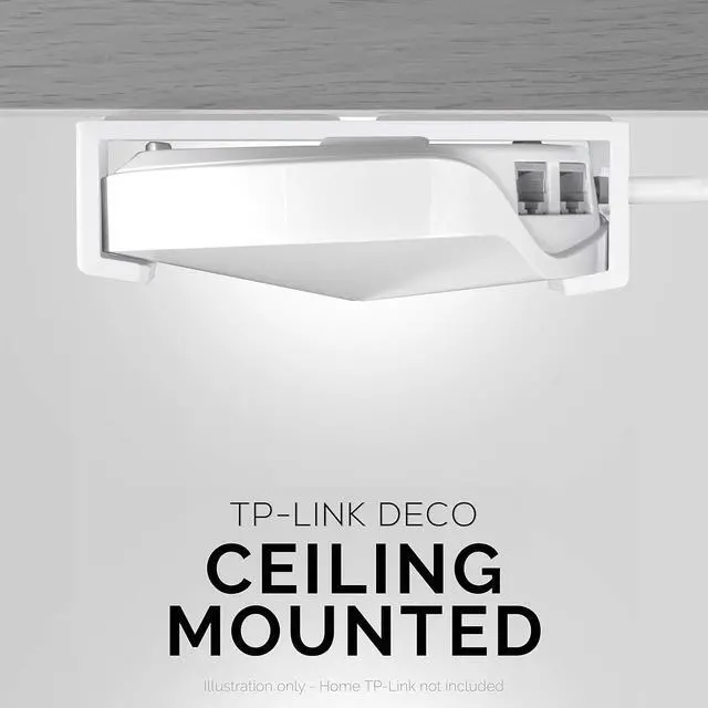 Alt view image 3 of 7 - Drill Free Deco M5 & P7 Wall & Ceiling Mount Holder for TP Link, Strong Stick On VHB Tape Bracket, No Screws & No Tools Needed, Easy to Install, White by Brainwavz