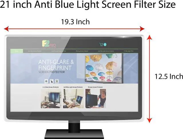 Alt view image 2 of 6 - Premium Anti Blue Light Screen Filter for 21.5 Inches Computer Monitor, Screen Filter Size is 12.5\\