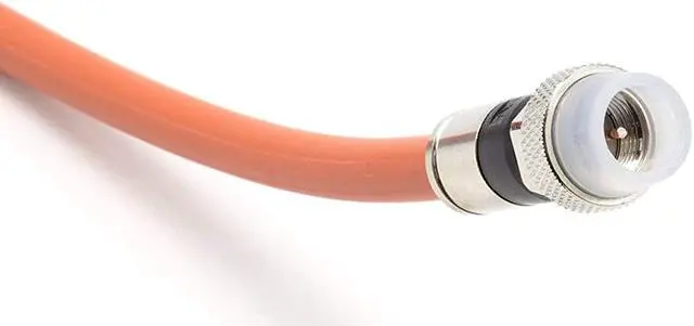 Alt view image 3 of 7 - THE CIMPLE CO 75 Feet (23 Meter) - Direct Burial Coaxial Cable 75 Ohm RF RG6 Coax Cable, with Rubber Boots - Outdoor Connectors - Orange - Solid Copper Core - Designed Waterproof and can Be Buried