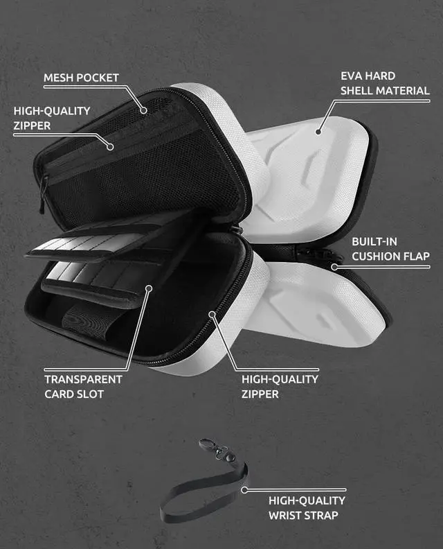 Alt view image 3 of 7 - Mumba Carrying Case for Nintendo Switch (Compatible with OLED), [Plus Version] Portable Protective Travel Carry handbag Pouch for Blade/Battle Case [Large Capacity] (White)