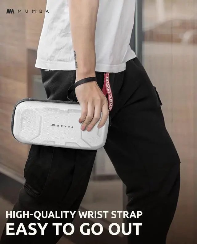 Alt view image 7 of 7 - Mumba Carrying Case for Nintendo Switch (Compatible with OLED), [Plus Version] Portable Protective Travel Carry handbag Pouch for Blade/Battle Case [Large Capacity] (White)