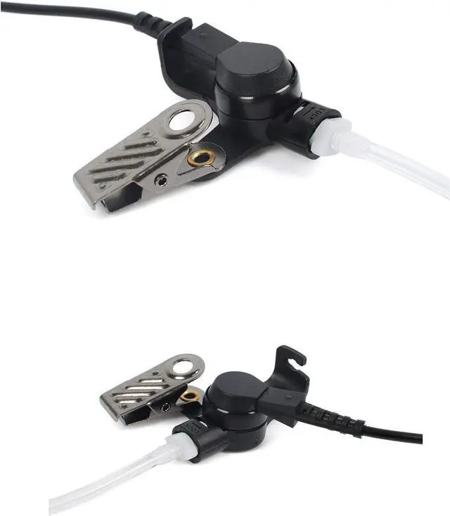 Alt view image 2 of 7 - HYS Receiver/Listen ONLY Surveillance 3.5mm Headset Earpiece with Clear Acoustic Coil Tube Earbud for Two-Way Radios, Transceivers and Radio Speaker Mics Jacks