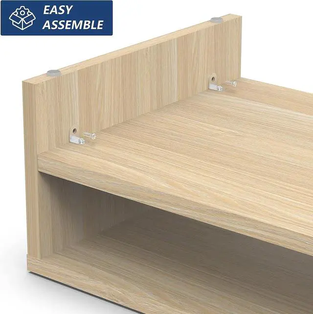 Alt view image 6 of 7 - FITUEYES FITUEYES Computer Monitor Riser 16.7 inch Laptop Stand Save Space Desk Organizer with Keyboard Organizer Space, Oak DT104201WO