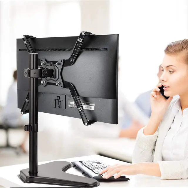 Alt view image 5 of 7 - HUANUO Universal VESA Mount Adapter Kit, Non-VESA Adapter for 17 to 27 Inch Monitor Screens to 75x75 VESA Mount