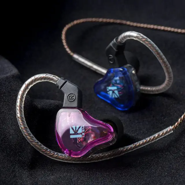 Alt view image 7 of 7 - KBEAR KS2 iem, in Ear Monitor Headphones Hybrid 1BA 1DD Wired Earbuds Stereo Bass HiFi IEM Earphone Noise Cancelling High Resolution with Detachable Cable for Running Gaming(With mic, Purple-Blue)